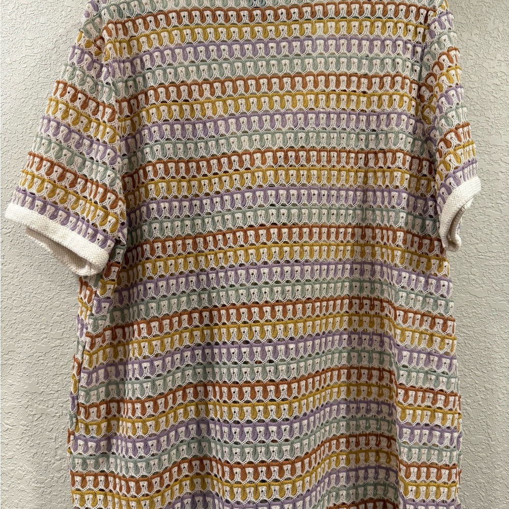 Colorful Button-Up Knit Cardigan - Picture 2 of 3
